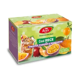 Ceai rece cu fructul pasiunii și mandarine, ceai la plic ambalat individual - Fares