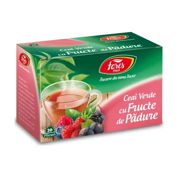 Ceai verde cu fructe de pădure, ceai la plic - Fares