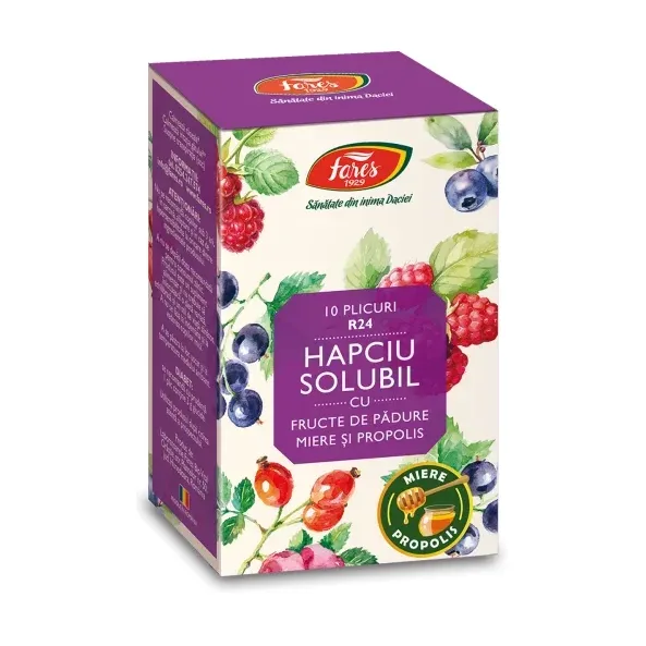 Hapciu Solubil cu Fructe de Pădure, Miere și Propolis, R24 - Fares