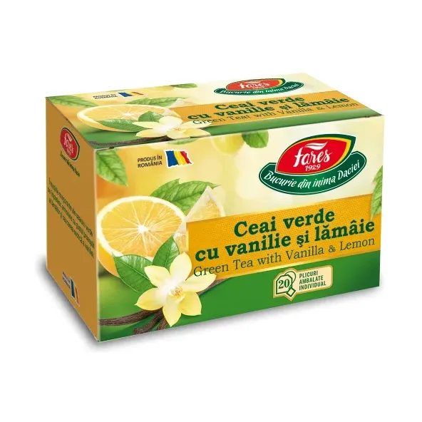 Ceai verde cu vanilie și lămâie, Horeca - Fares
