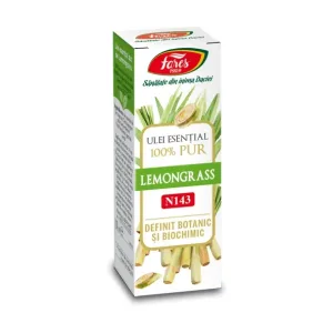Lemongrass, N143, ulei esențial 100% pur, definit botanic și biochimic - Fares