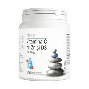 Vitamina C cu Zn și D3 1000mg - Alevia