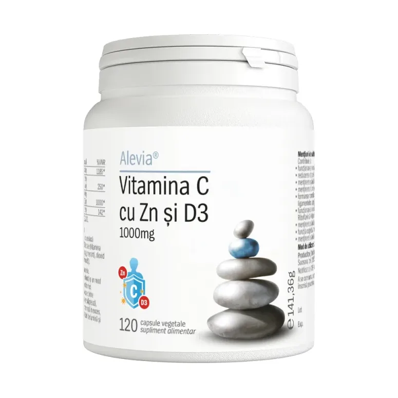 Vitamina C cu Zn și D3 1000mg - Alevia