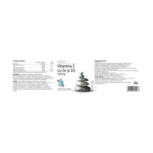 Vitamina C cu Zn și D3 1000mg - Alevia