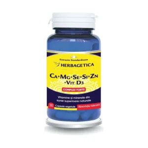 Ca+Mg+Se+Si+Zn cu Vit D3 Complex Forte - Herbagetica