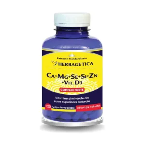 Ca+Mg+Se+Si+Zn cu Vit D3 Complex Forte - Herbagetica