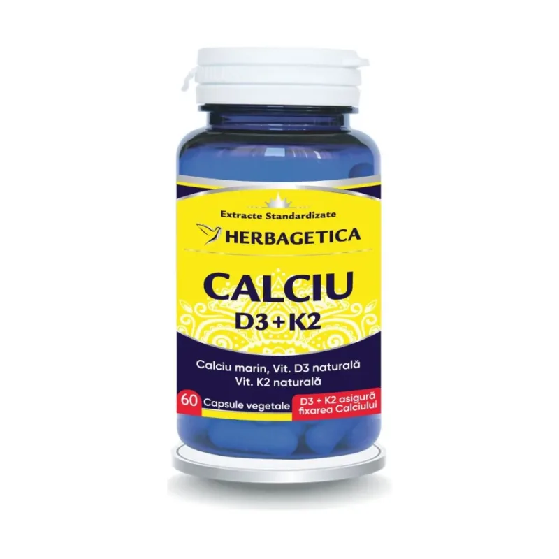 Calciu +D3 cu Vit K2 - Herbagetica