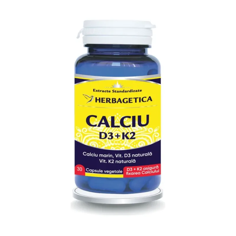 Calciu +D3 cu Vit K2 - Herbagetica