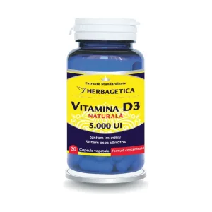 Vitamina D3 Naturala 5000 Ui - Herbagetica