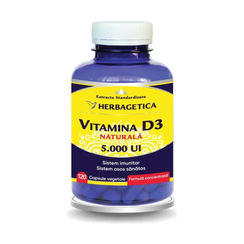 Vitamina D3 Naturala 5000 Ui - Herbagetica