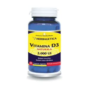 Vitamina D3 Naturala 3000 Ui - Herbagetica