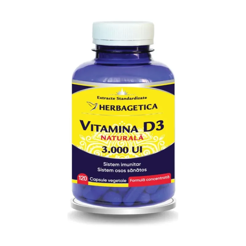Vitamina D3 Naturala 3000 Ui - Herbagetica