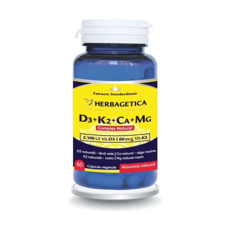 Complex Natural D3+K2+CA+MG - Herbagetica