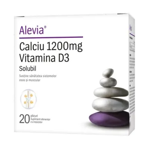 Calciu 1200mg Vitamina D3 Solubil - Alevia