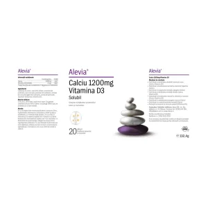 Calciu 1200mg Vitamina D3 Solubil - Alevia