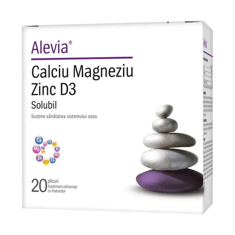 Calciu Magneziu Zinc D3 Solubil - Alevia