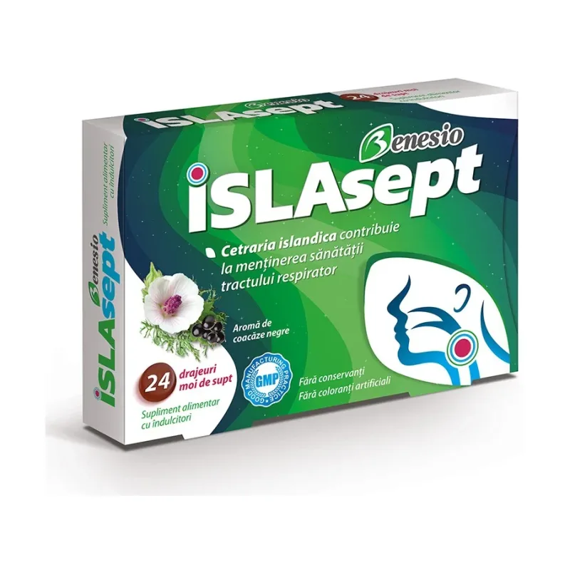 Islasept x 24 drajeuri moi - Benesio
