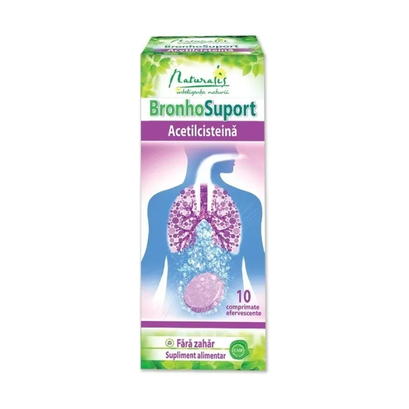 BronhoSuport Acetilcisteina – 600 mg x efervescente - Naturalis