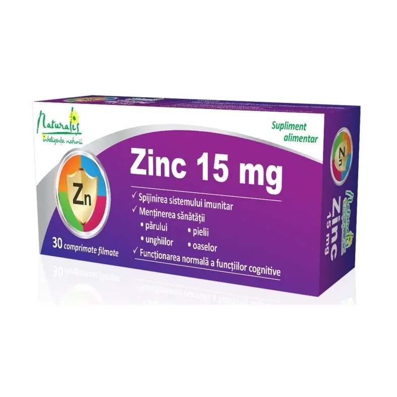 Zinc 15 mg x filmate - Naturalis