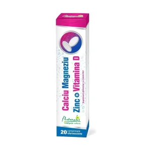 Calciu Magneziu Zinc si Vitamina D x efervescente - Naturalis