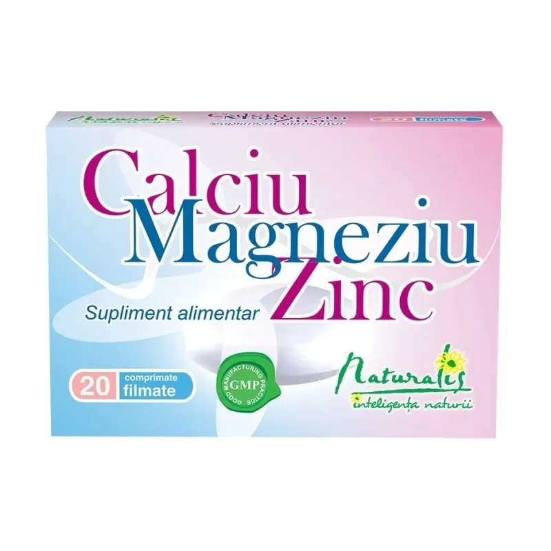 Calciu+Magneziu+Zinc x filmate - Naturalis