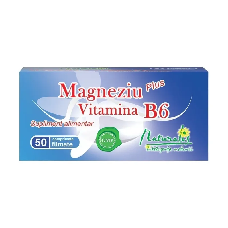 Magneziu + Vitamina B6 x filmate - Naturalis