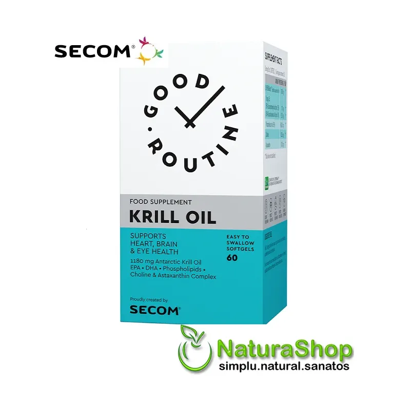 Krill Oil, gelatinoase moi - Good Routine