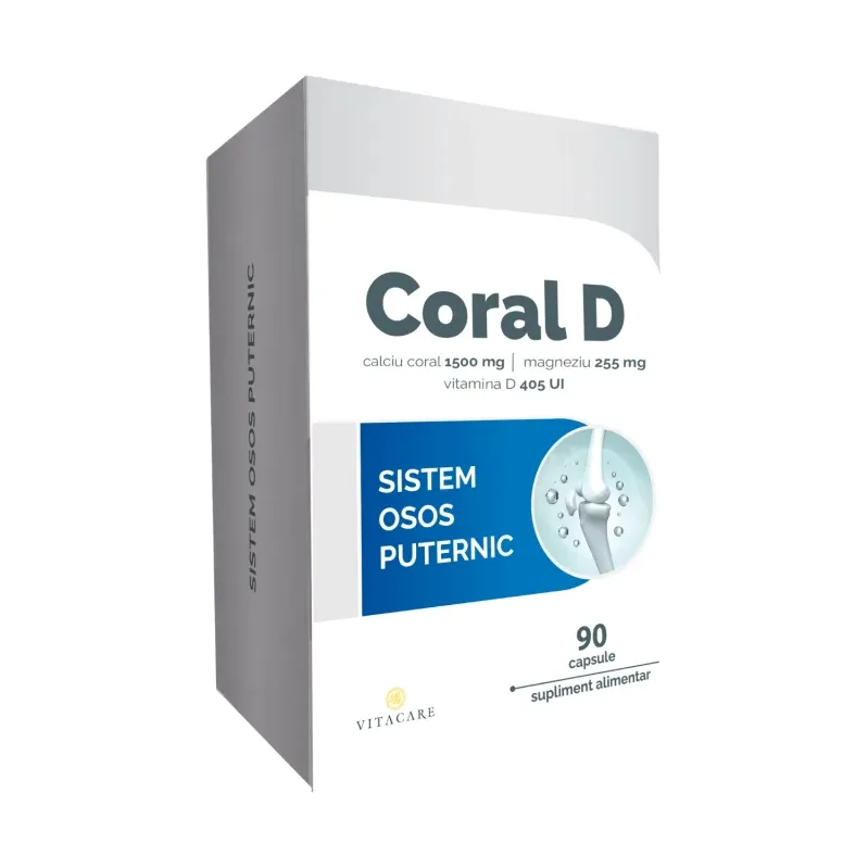 Coral D – calciu din corali, magneziu și vitamina D - Vitacare