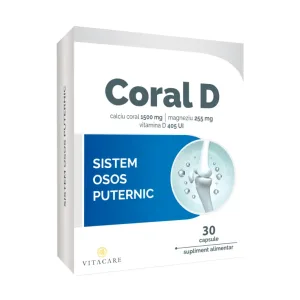 Coral D – calciu din corali, magneziu și vitamina D - Vitacare