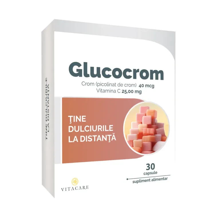 Glucocrom – crom picolinat pentru metabolizarea insulinei - Vitacare