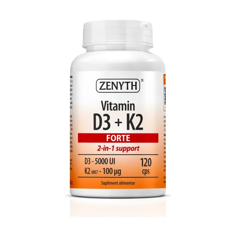 Vitamina D3 5000 UI + K2 Forte - Zenyth