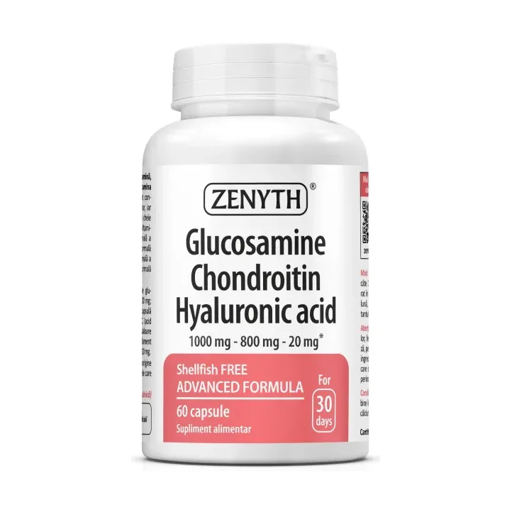 Glucozamină, Condroitină și Acid Hialuronic - Zenyth