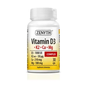 Vitamina D3 + K2 + Ca + Mg Complex - Zenyth