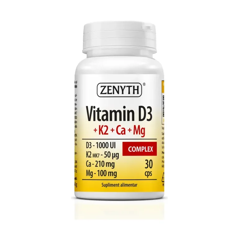 Vitamina D3 + K2 + Ca + Mg Complex - Zenyth