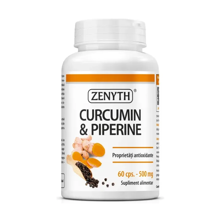 Curcumin și Piperină 500 mg - Zenyth