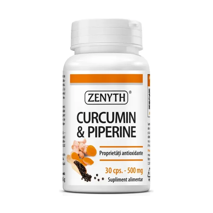 Curcumin și Piperină 500 mg - Zenyth