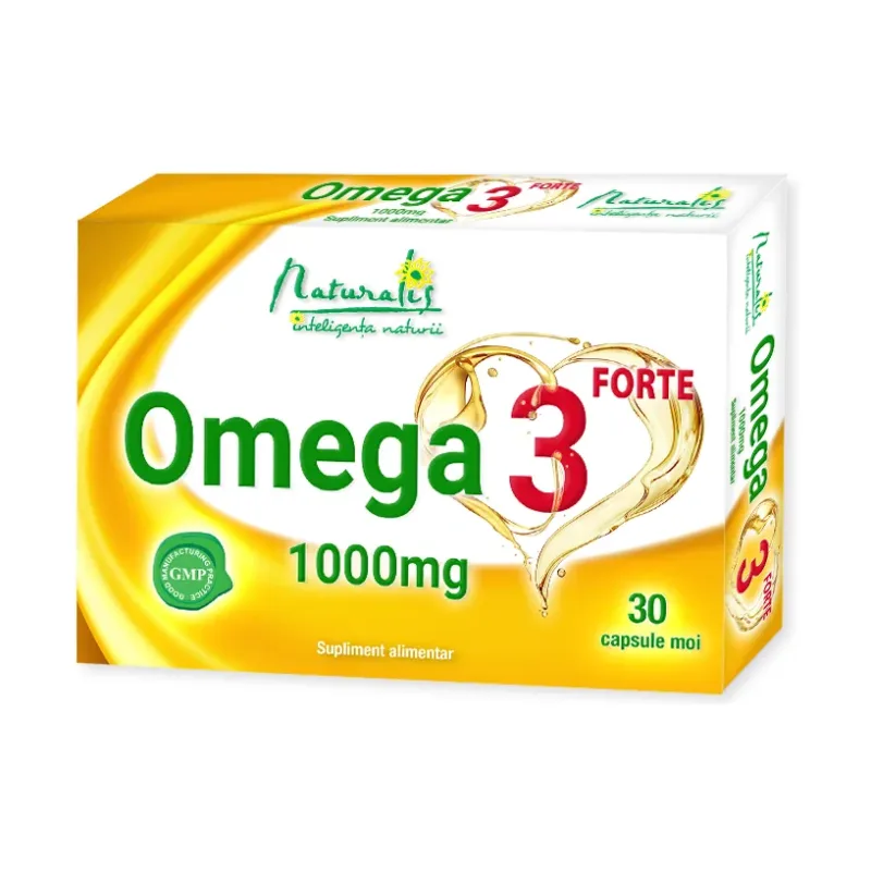 Omega 3 Forte 1000 mg gelatinoase moi - Naturalis