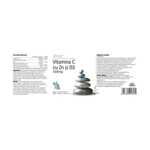 Vitamina C cu Zn și D3 1000mg - Alevia