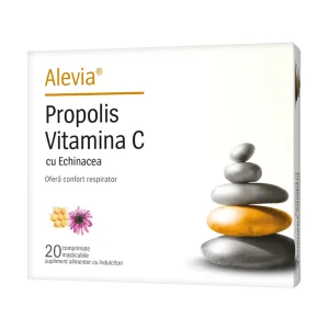 Propolis Vitamina C cu Echinacea Blister masticabile - Alevia