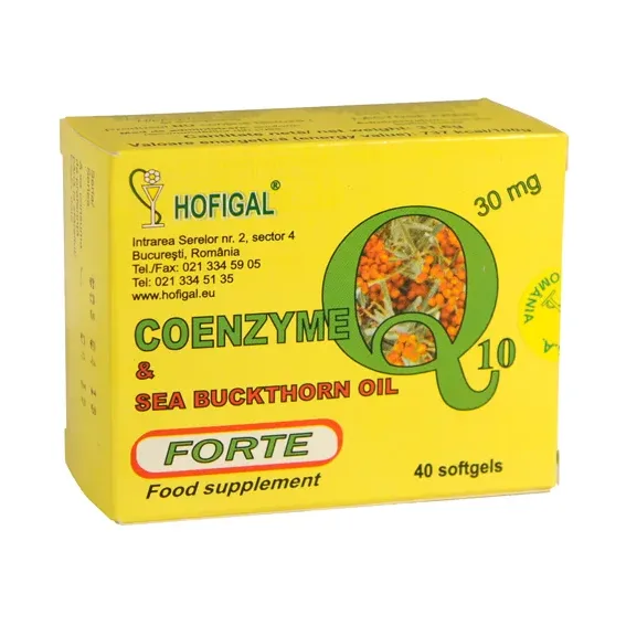 Coenzima Q10 Forte cu ulei de catina 30 mg - Hofigal