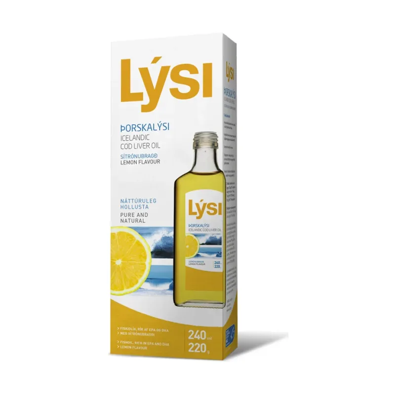 Ulei din ficat de cod aroma lamaie - Lysi