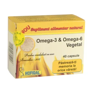 Supliment pentru memorie Omega 3 & Omega 6 vegetal - Hofigal