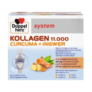 Kollagen 11000 Plus Curcuma + Ghimbir 30 flacoane unidoza - Doppelherz