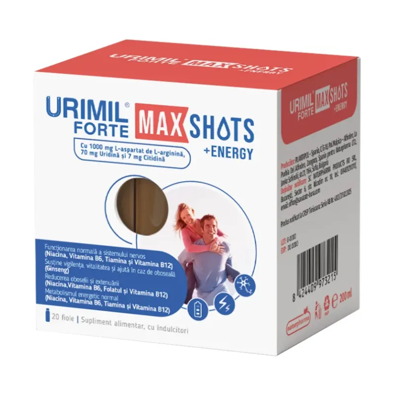 Urimil Forte Max Shots + Energy - NaturPharma