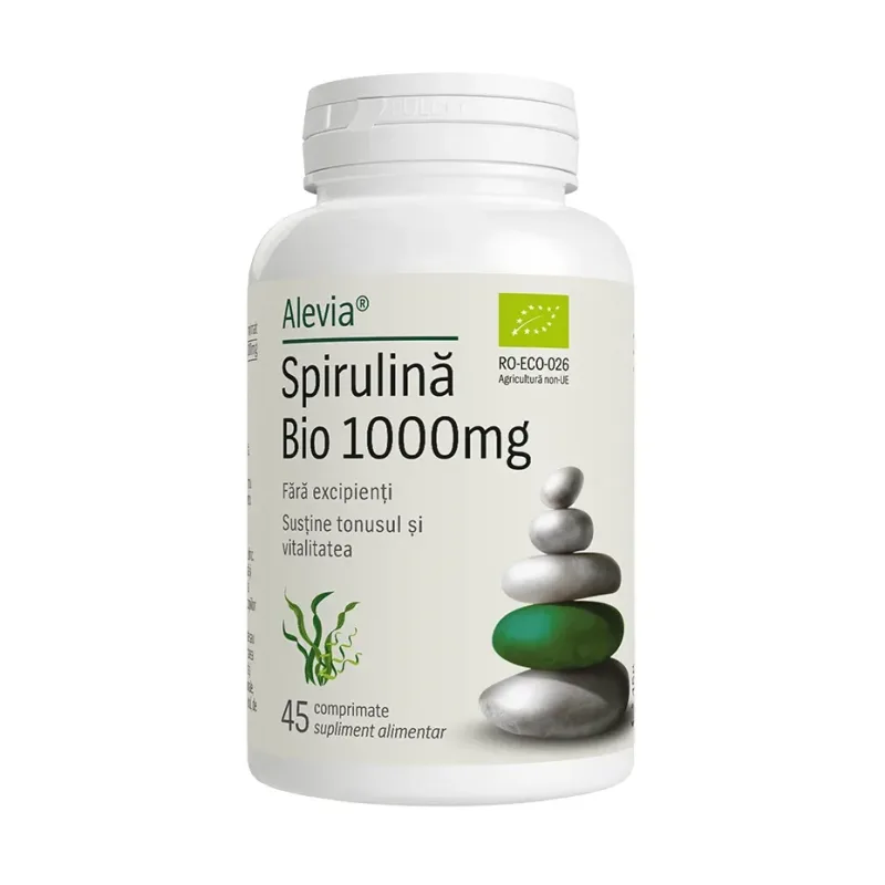 Spirulină Bio 1000mg - Alevia