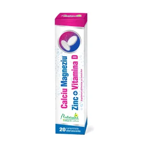 Calciu Magneziu Zinc si Vitamina D efervescente - Naturalis