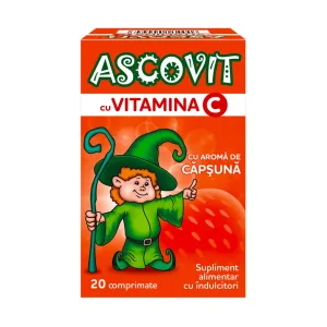cu vitamina C aroma capsuni 100 mg - Ascovit