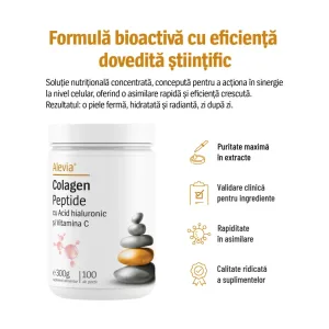 Colagen Peptide cu Acid hialuronic și Vitamina C - Alevia