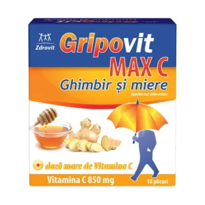 Gripovit Max C ghimbir si miere - Zdrovit