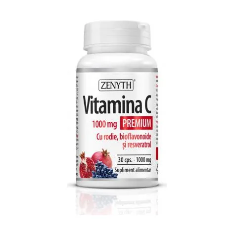 Vitamina C Premium Rodie si Bioflavonoide 1000 mg - Zenyth